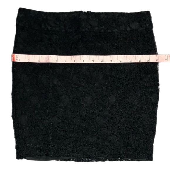 *5 for $25!* VTG Office Siren Corpcore Y2K Express boho black lace skirt 0 - Picture 6 of 9